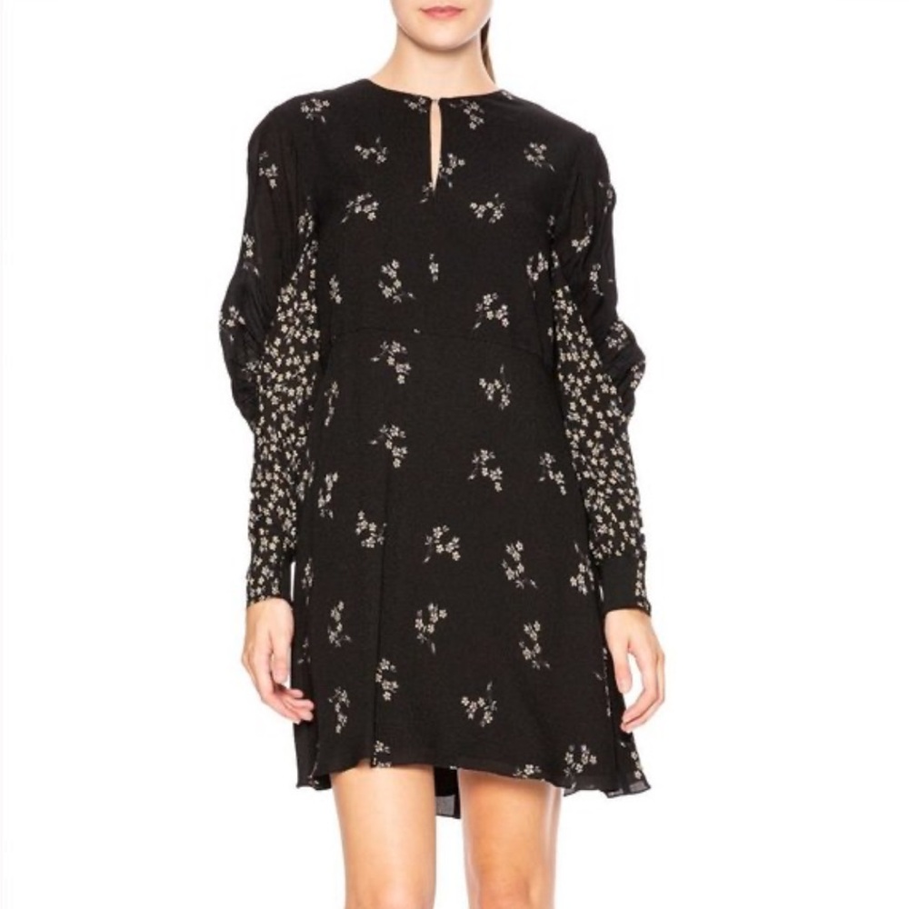 Tibi Florence Puff Sleeve Twill Dress sz 12 #S3